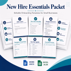 Employee Onboarding Template Kit for Small Business | New Hire Forms & HR Checklist